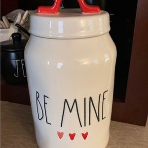 Rae Dunn be mine canister